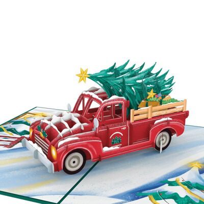 Driving Home for Christmas pop up card