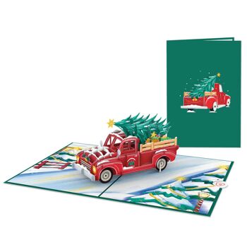Carte pop-up Conduire à la maison pour Noël 2