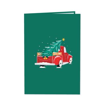 Carte pop-up Conduire à la maison pour Noël 5