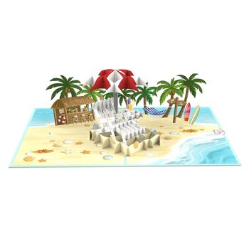 Carte pop-up vacances à la plage 3