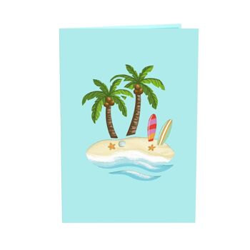 Carte pop-up vacances à la plage 5
