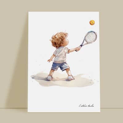Baby tennis boy bedroom wall decoration - Passion theme