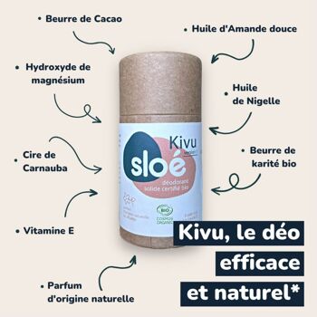 Kivu : le déodorant solide en stick (50gr) 3