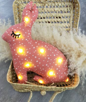 Veilleuse lapin en marsala etoilee