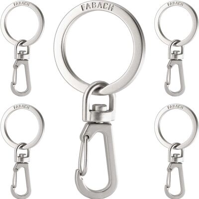 Carabiner keychain with 360 degree rotating key ring