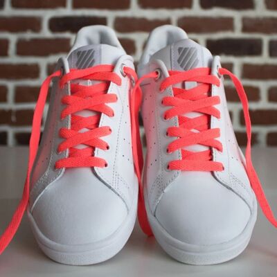 Neon Pink flat cotton laces