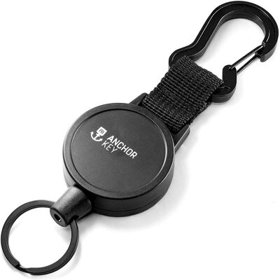 "Anchor Key" key reel keychain yo-yo with extendable steel cable