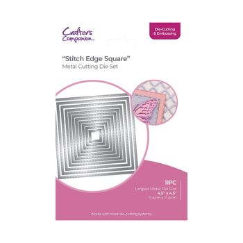 Crafters Companion - Découpe et gaufrage - Stitch Edge Square 1