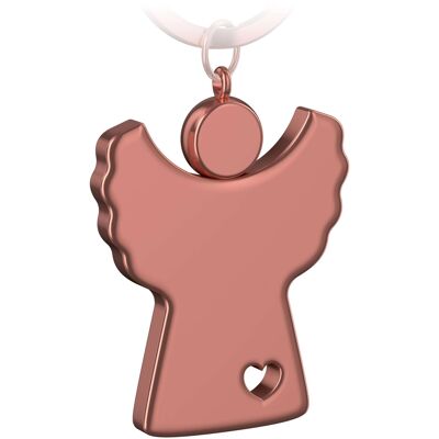 "Romi" guardian angel keychain with heart - angel lucky charm