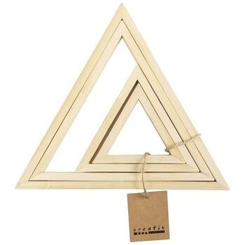 Cadres tambour broderie - Triangles en bois - 2 pcs 2