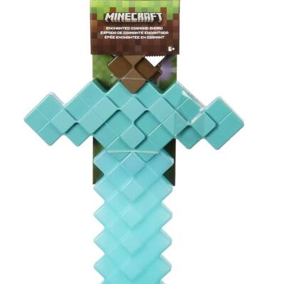 Mattel - Ref: HNM78 - Minecraft - Espada de Diamante Encantada Deluxe - Juego de rol - A partir de 6 años