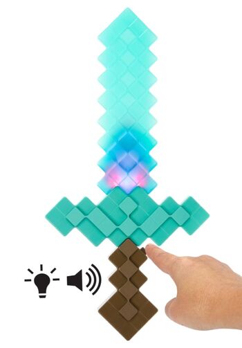 Mattel - Réf : HNM78 - Minecraft - Épée Enchantée En Diamant Deluxe - Jeu De Rôle - 6 Ans Et + 2