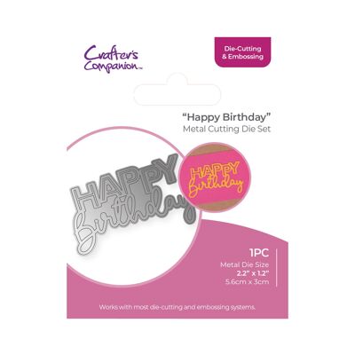 Crafters Companion – Découpe et gaufrage – Joyeux anniversaire