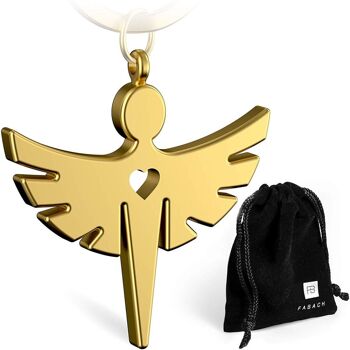 Porte-clés ange gardien "Fabiel" avec coeur - porte-bonheur ange 12