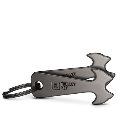 "Trolley Key" (noir) Déverrouillage de caddie compact pour caddies à chargement frontal