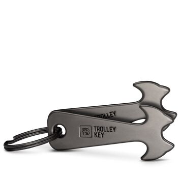 "Trolley Key" (noir) Déverrouillage de caddie compact pour caddies à chargement frontal 1