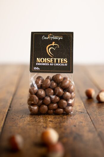 Noisettes enrobées chocolat au lait 150g