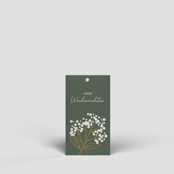 Petite étiquette cadeau - branche à fleurs rondes - N° 147 1