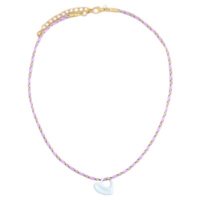 Necklace surf white heart
