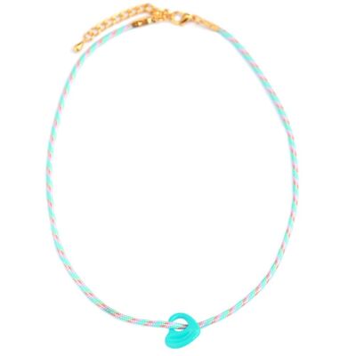 Collana surf cuore turchese