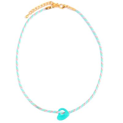 Necklace surf turquoise heart