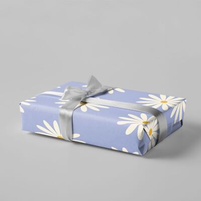 Gift wrap - flowers - purple background - No.231