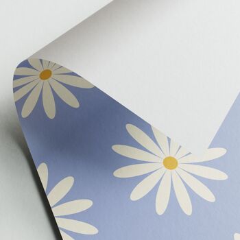 Papier cadeau - fleurs - fond violet - No. 231 2