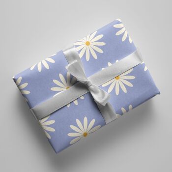 Papier cadeau - fleurs - fond violet - No. 231 3