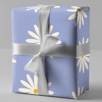 Papier cadeau - fleurs - fond violet - No. 231 4