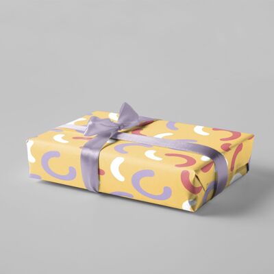 Papel de regalo - Confeti - Fondo amarillo No. 232