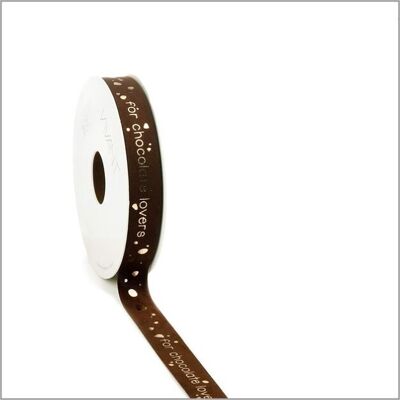 Band – Schokoladenliebhaber – Braun – Samt – 15 mm