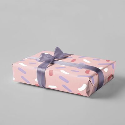 Gift wrap - Confetti - Pink background - No.245