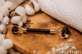 Rouleau gua sha de massage visage – rouleau d'Obsidienne noire - détox et anti-imperfection - accessoire beauté 3