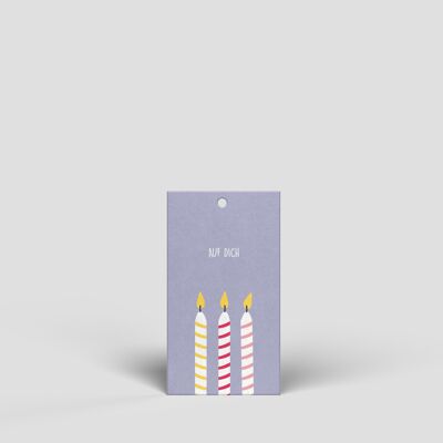 Small gift tag - Three candles - No.154