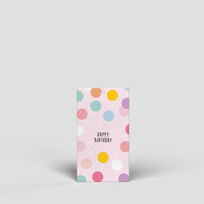 Small gift tag - Colorful circles - No.155