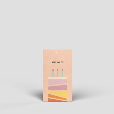 Small gift tag - cake abstract - No.156