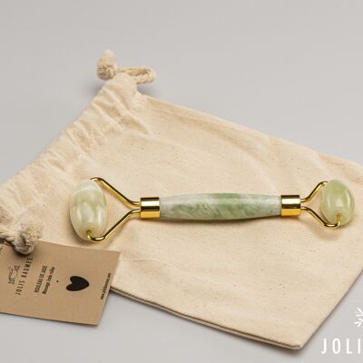 Rodillo de masaje facial gua sha - Rodillo de jade - ilumina y drena - accesorio de belleza