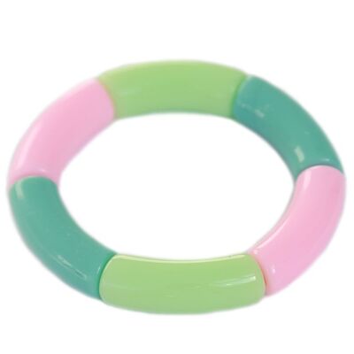 Bracciale penne verde rosa