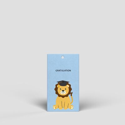 Petite étiquette cadeau - lion - No. 204