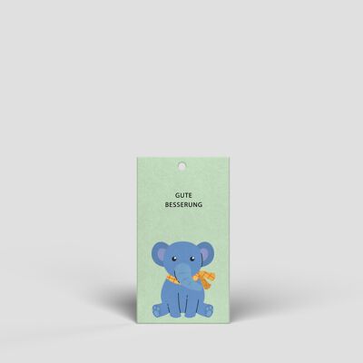Petite étiquette cadeau - éléphant - No. 205