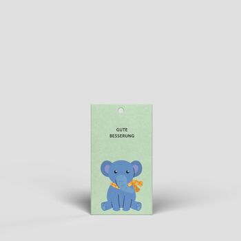 Petite étiquette cadeau - éléphant - No. 205 1