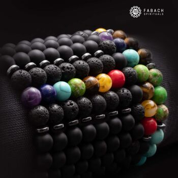 Bracelets de perles chakra avec perles de pierres précieuses de 8 mm 23