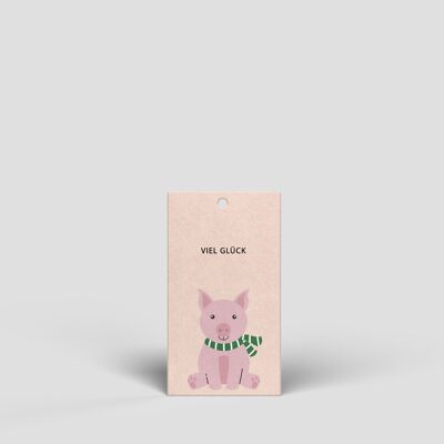 Small gift tag - Pig - No.207