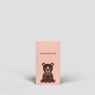 Petite étiquette cadeau - ours - No. 208