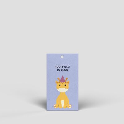 Etichetta regalo piccola - Giraffa - N. 209
