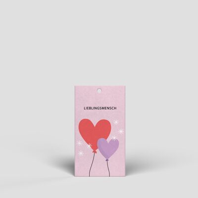 Small gift tag - Two hearts - No.213