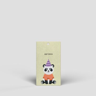 Etichetta regalo piccola - Panda - N. 203