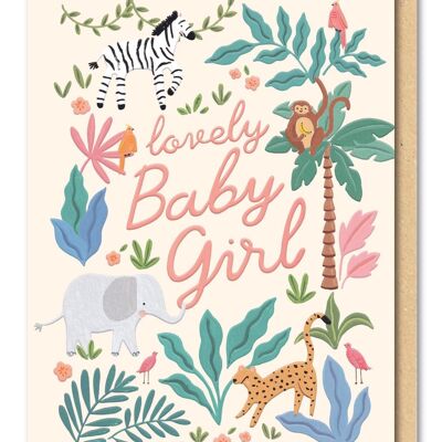 Belle carte de bébé fille