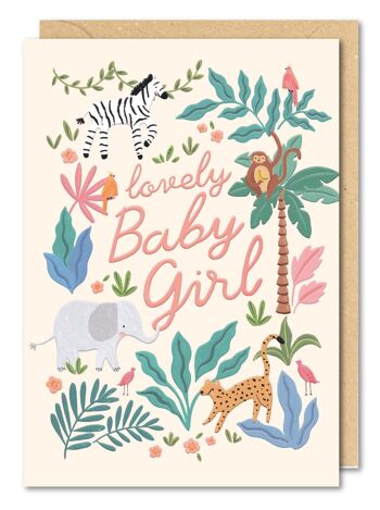 Belle carte de bébé fille 1