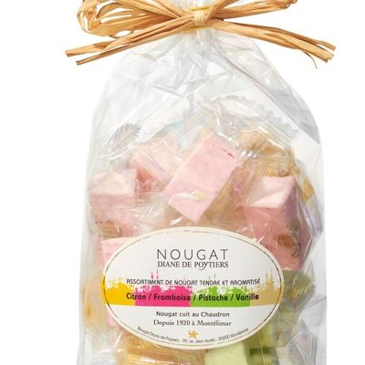 Flavored nougats (lemon, raspberry, pistachio) 150 g